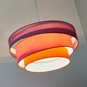 Farveglad pendellampe Melia, violet, pink