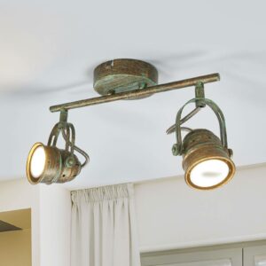 LED spot Leonor med 2 lyskilder, i antikt design