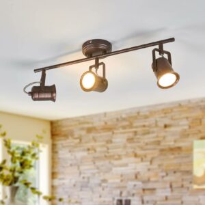 Rustik LED loftlampe Cansu i brun