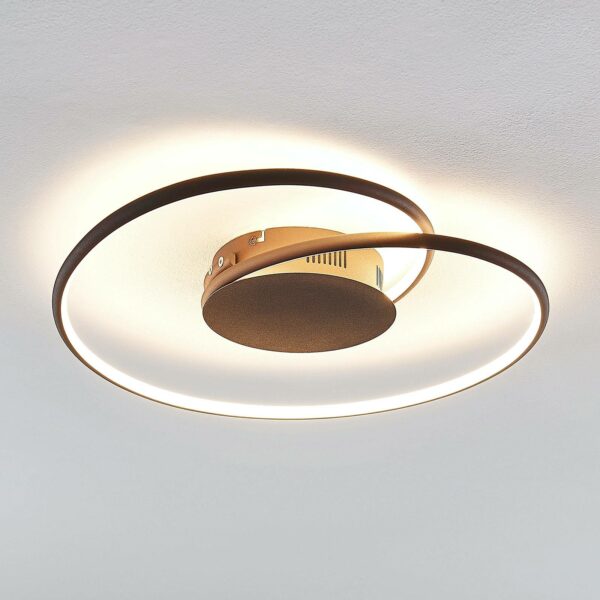 Lindby Joline LED-loftlampe, rustfarvet, 45 cm