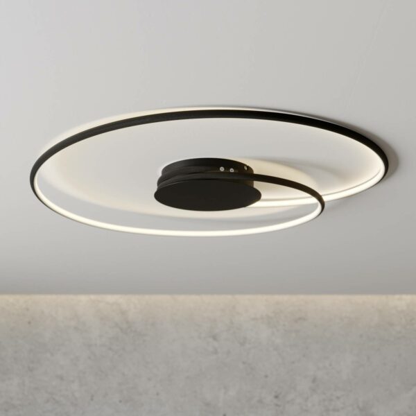 Lindby Joline LED-loftlampe, sort, 70 cm