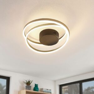 Lindby Davian LED-loftlampe, med dæmper, messing
