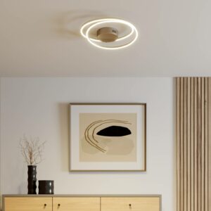 Lindby Davian LED-loftlampe, med dæmper, nikkel