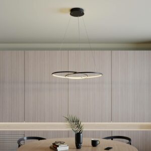 Lindby Lucy LED-hængelampe, 70cm, mat sort