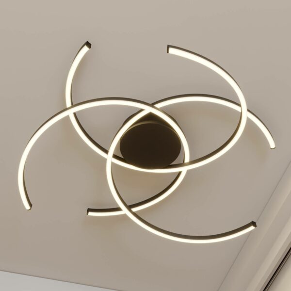 Lindby Katris LED-loftlampe, 73 cm, sort