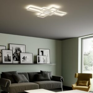 Lindby Tomke LED-loftlampe i hvid, kan dæmpes
