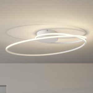 Lindby Xenias LED-loftlampe, hvid, 60 x 35 cm