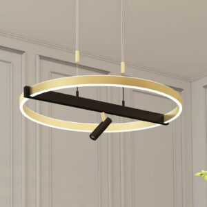 Lucande Matwei LED-pendellampe ringformet, messing
