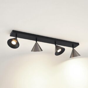 Lucande Kartio loftlampe 4 lysk., drejelig, nikkel