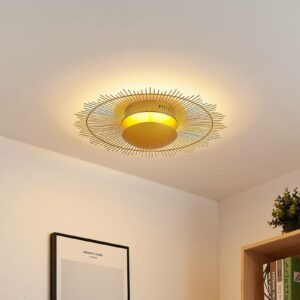 Lindby Solis LED-loftlampe, guld