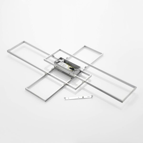 Lindby Tetson LED-loftlampe, satineret nikkel