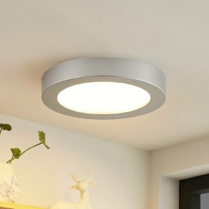 Prios Edwina LED-loftlampe, sølv, 22,6 cm