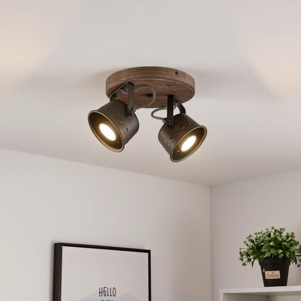 Lindby Rubinjo loftspot, 2 lyskilder, rundt