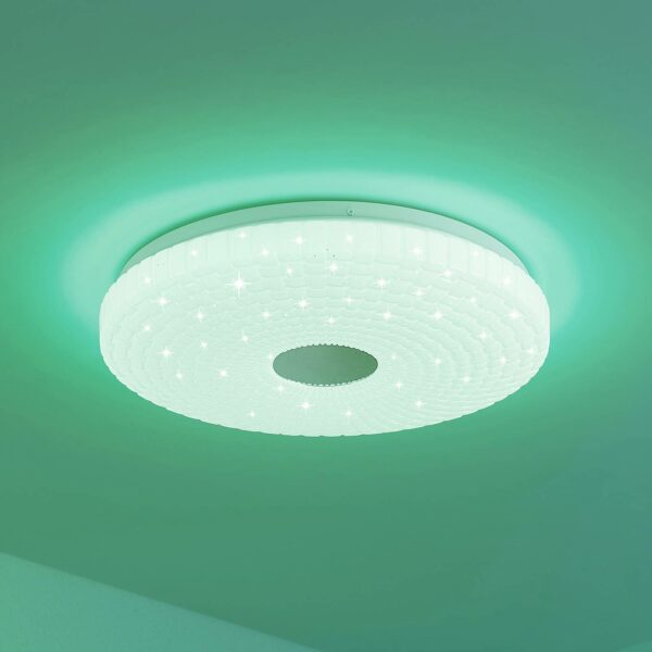 Lindby Laubini LED-loftlampe, RGBW, CCT, 38 cm
