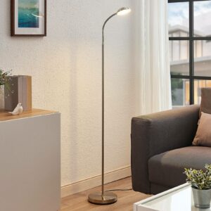 LED-læselampe Giacomo med fleksarm, nikkel