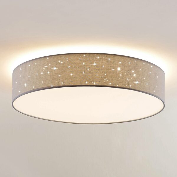 Lindby Ellamina LED-loftlampe, 60 cm, lysegrå