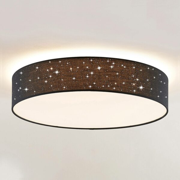 Lindby Ellamina LED-loftlampe, 60 cm, sort