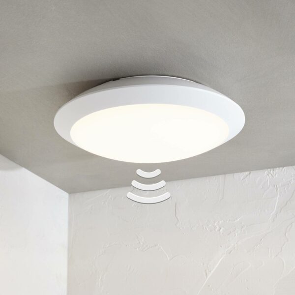 Udendørs loftlampe Naira m. LED, hvid, med sensor