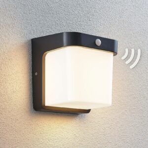 Udendørs LED-væglampe Adenike med sensor