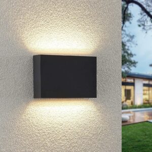 Lindby Jarte udendørs LED-væglampe, 20 cm up/down