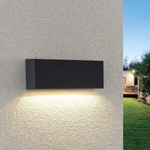 Lindby Jarte udendørs LED-væglampe, 23,9 cm down