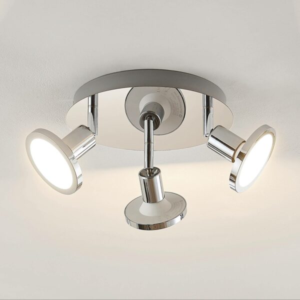 Lindby Ayden LED-loftspot, rund, 3 lyskilder