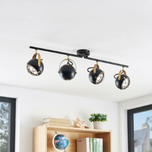 Lindby Dawid LED-loftlampe, gulddeko, 4 lyskilder