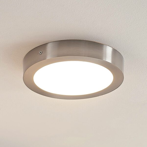 ELC Merina LED-loftlampe nikkel, 21,5 cm