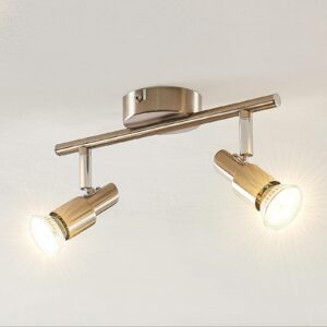 ELC Farida LED-loftlampe, nikkel, 2 lyskilder