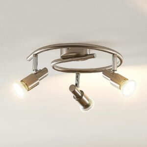 ELC Farida LED-loftlampe, nikkel, 3 lyskilder