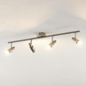 ELC Farida LED-loftlampe, nikkel, 4 lyskilder