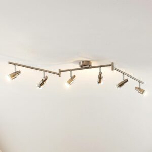 ELC Farida LED-loftlampe, nikkel, 6 lyskilder