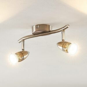 ELC Kalean LED-loftspot, nikkel, 2 lyskilder