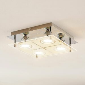 ELC Tahyla LED-loftlampe, GU10, glas, 26 cm