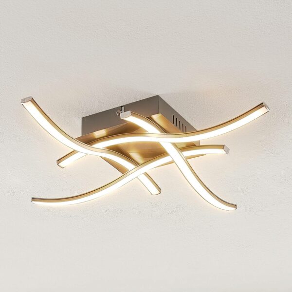 ELC Agostina LED-loftlampe, nikkel