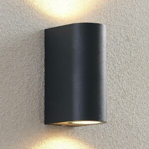 ELC Fijona udendørs LED-væglampe, rund, 15 cm