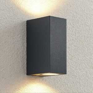 ELC Fijona udendørs LED-væglampe, kantet, 15 cm