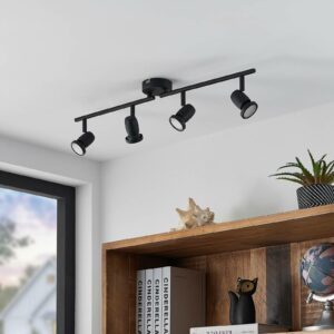 ELC Simano LED-loftspot, sort, 4 lyskilder