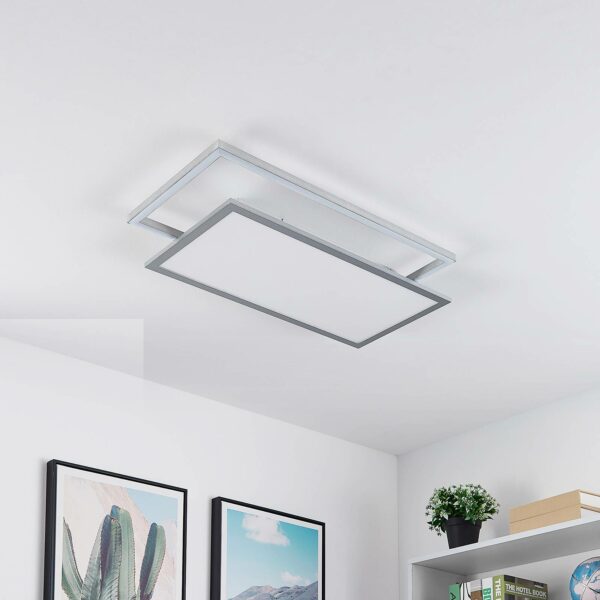 Lucande Senan LED-loftlampe, rektangler, CCT