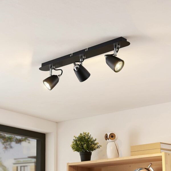 Lindby Noria loftspot, sort, 3 lyskilder