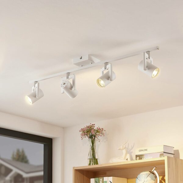 Lindby Noesha loftspot, hvidt, 4 lyskilder