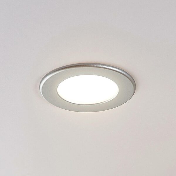 Joki LED-indbygningsspot sølv 3000K rund 11,5cm