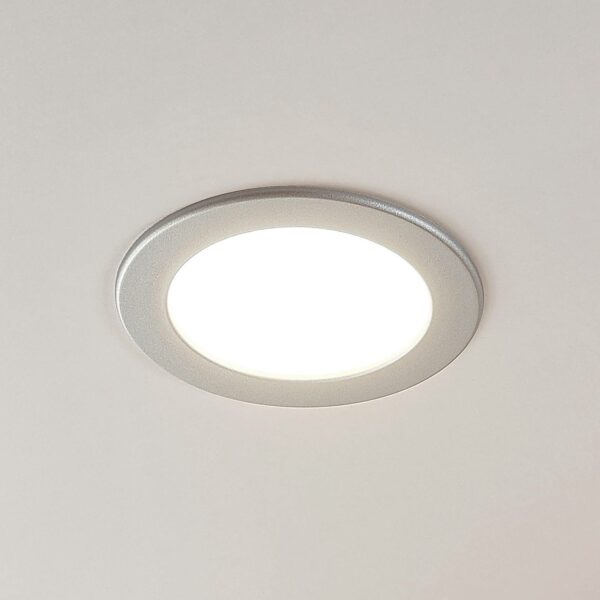 Joki LED-indbygningsspot sølv 3000K rund 17cm