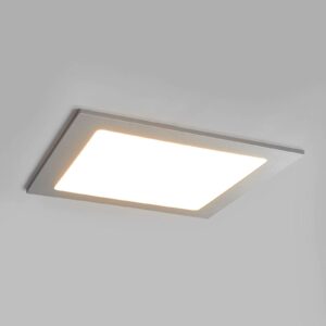Joki LED-indbygningsspot sølv 3000K kantet 22cm