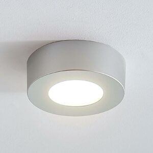 Marlo LED-loftlampe sølv 3000K rund 12,8cm