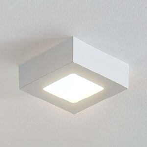 LED-loftlampe Marlo hvid 3000K kantet 12,8cm