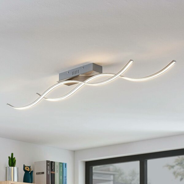 Safia LED-loftlampe i bølgeform, 2 lyskilder