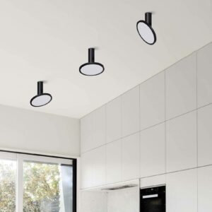 Morgan LED-loftlampe, bevægelig, sort