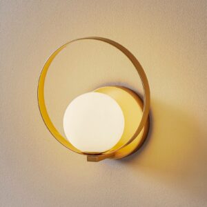 Halo LED-væglampe, guld/opal