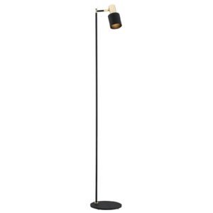 Destin gulvlampe, justerbar, sort/messing